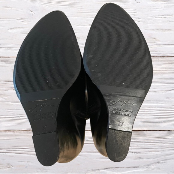 Black /platforms wedge knee-high boot with inner zipper - Picture 4 of 5